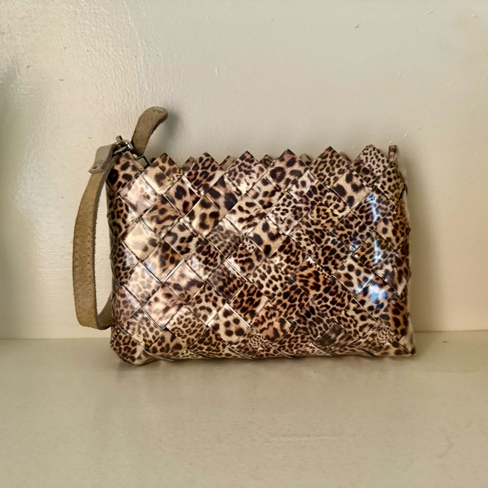 Nahui Ollin Leopard Print Wristlet